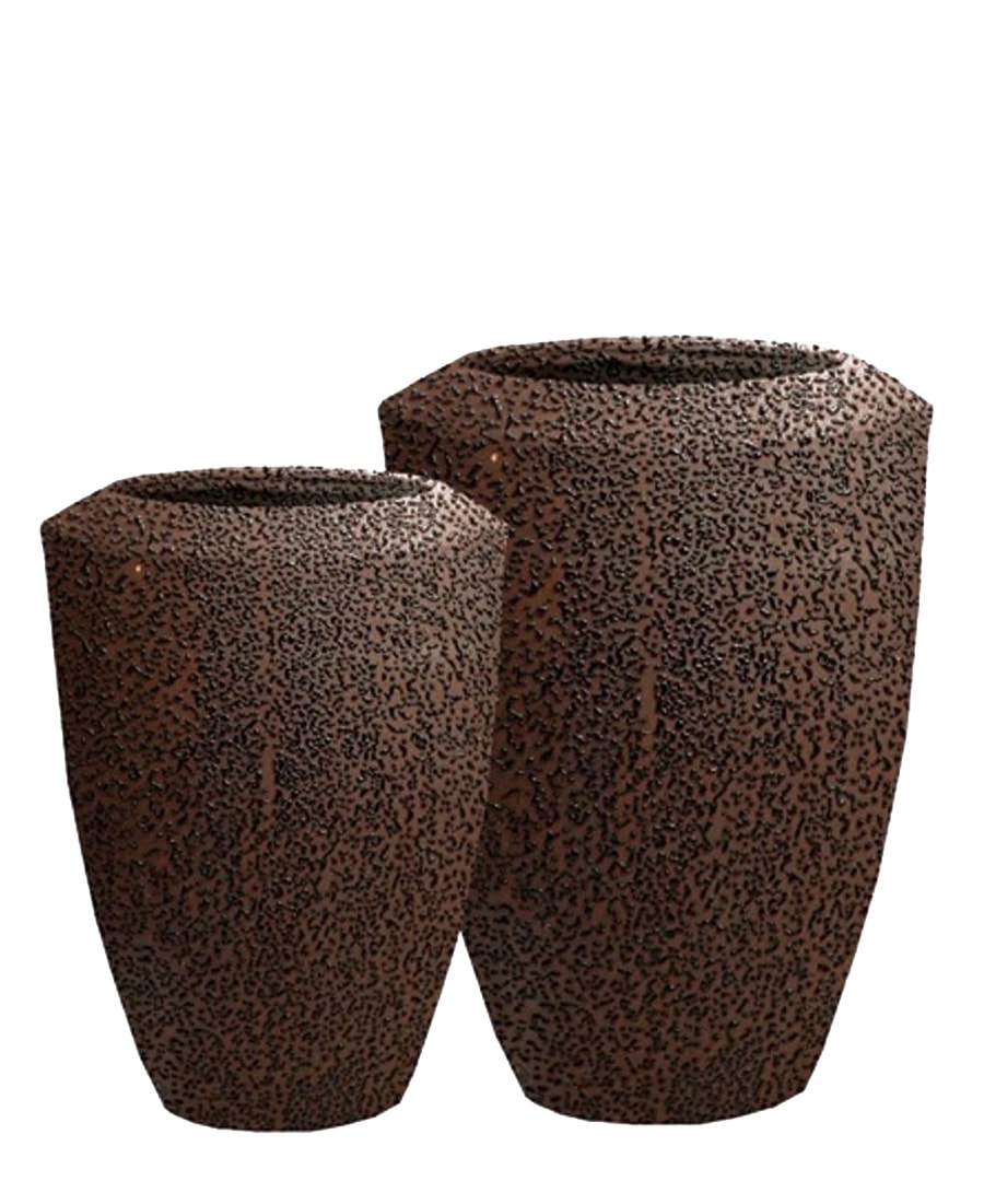Ceramic Planters Dark Speckled Containers